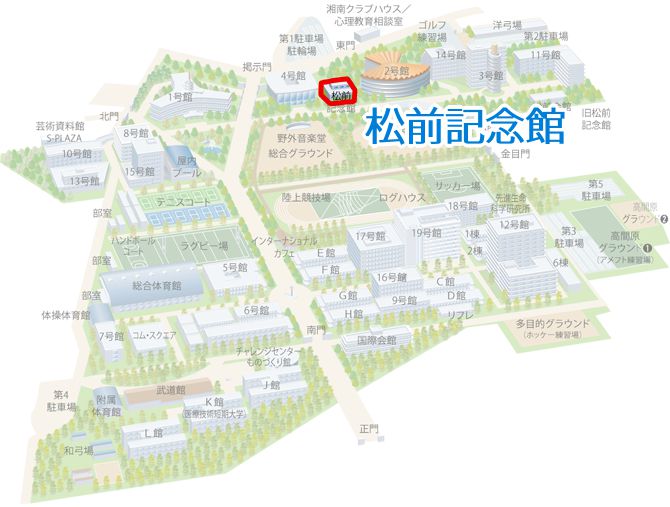 松前記念館の地図